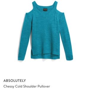 Absolutely Teal Cold Shoulder Pullover Stitch Fix